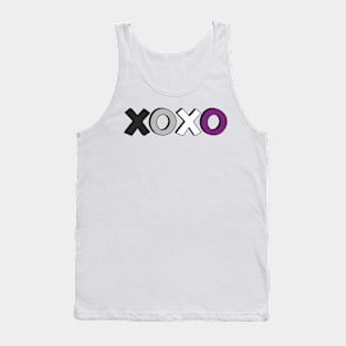 Hugs and Kisses - XOXO - Asexual Pride Valentines Tank Top